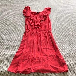 Ruffle neckline dress